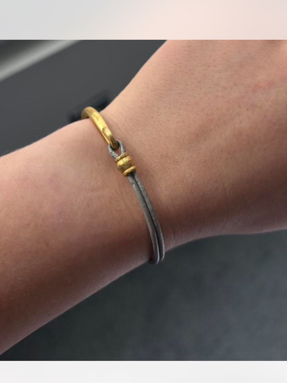 Gold and Silver and gold and red Minimalist Double-Wrap Bracelets
